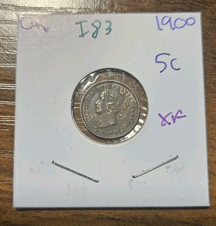 Canada Five Cents 1900 oval 0s