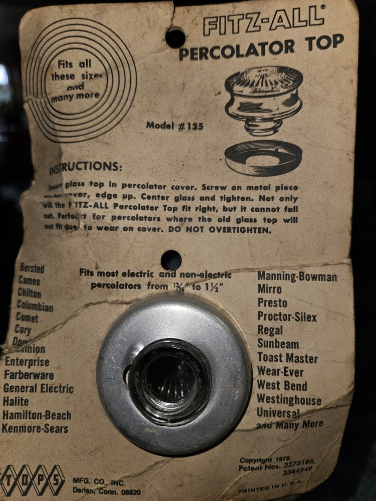FITZ-ALL PERCOLATOR TOP