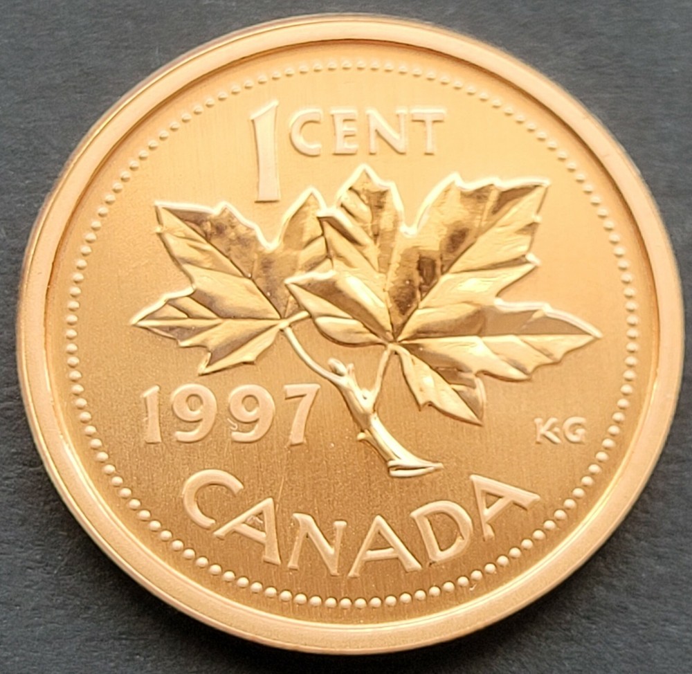 ***  CANADA  ONE  CENT  1997  ***  SPECIMEN  ***  NON  MAGNETIC  ***