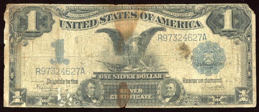1899 Large Size $1 Silver Certificate Black Eagle