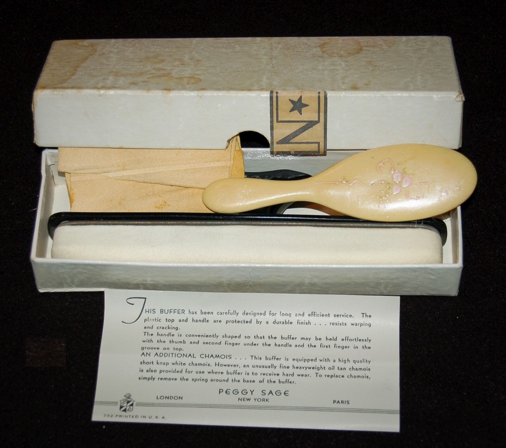 VINTAGE Peggy Page Buffer Set RARE FIND in Original Box 1940!