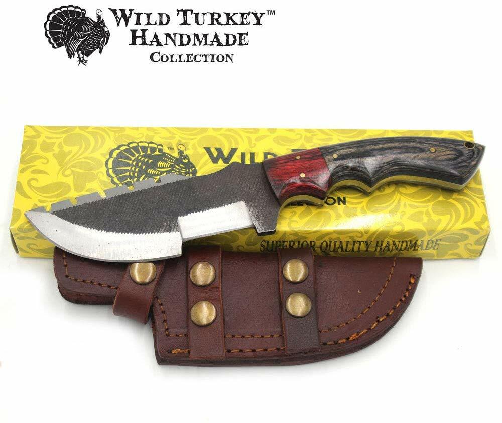 Wild Turkey Handmade Collection 10'' Full Tang Fully Functional Tracker Knife