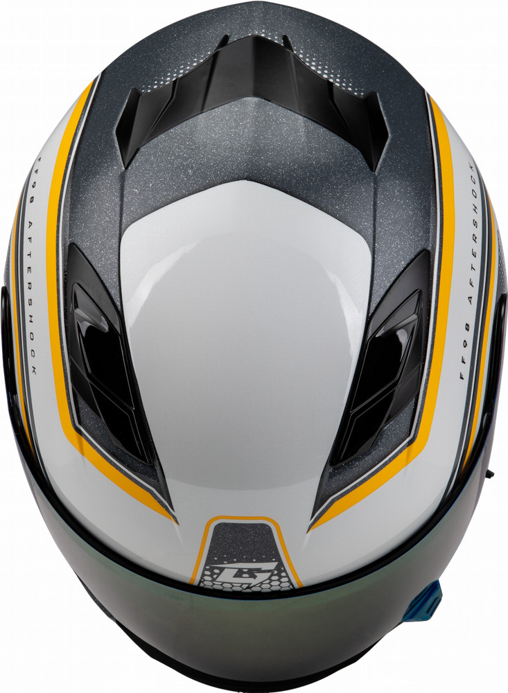 FF-98 AFTERSHOCK HELMET WHITE/METALLIC SILVER 3X
