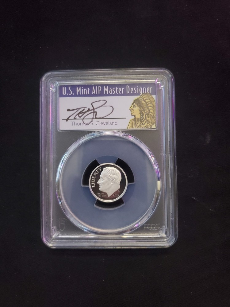 2022-S Silver Proof Dime PCGS PR70 Signed