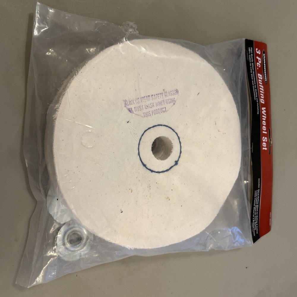 Warrior 3 Pc. Buffing Wheel Set  8 Inch  100% Cotton