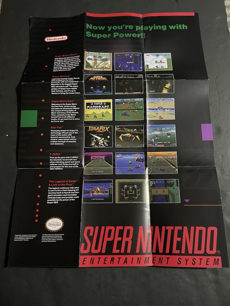 snes classic edition poster insert only