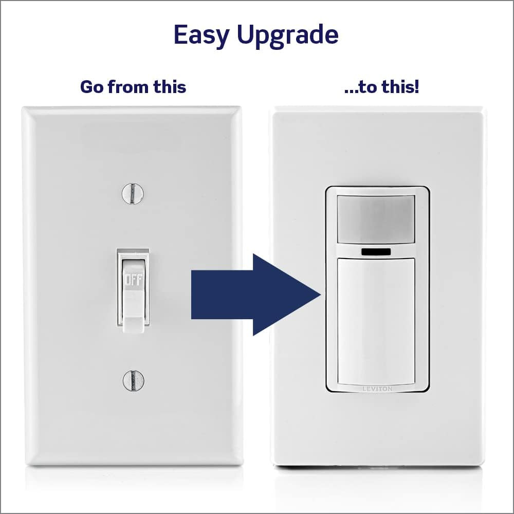 Motion Sensor Light Switch, Motion Activated, Auto-On/Auto-Off or Manual-On, ...