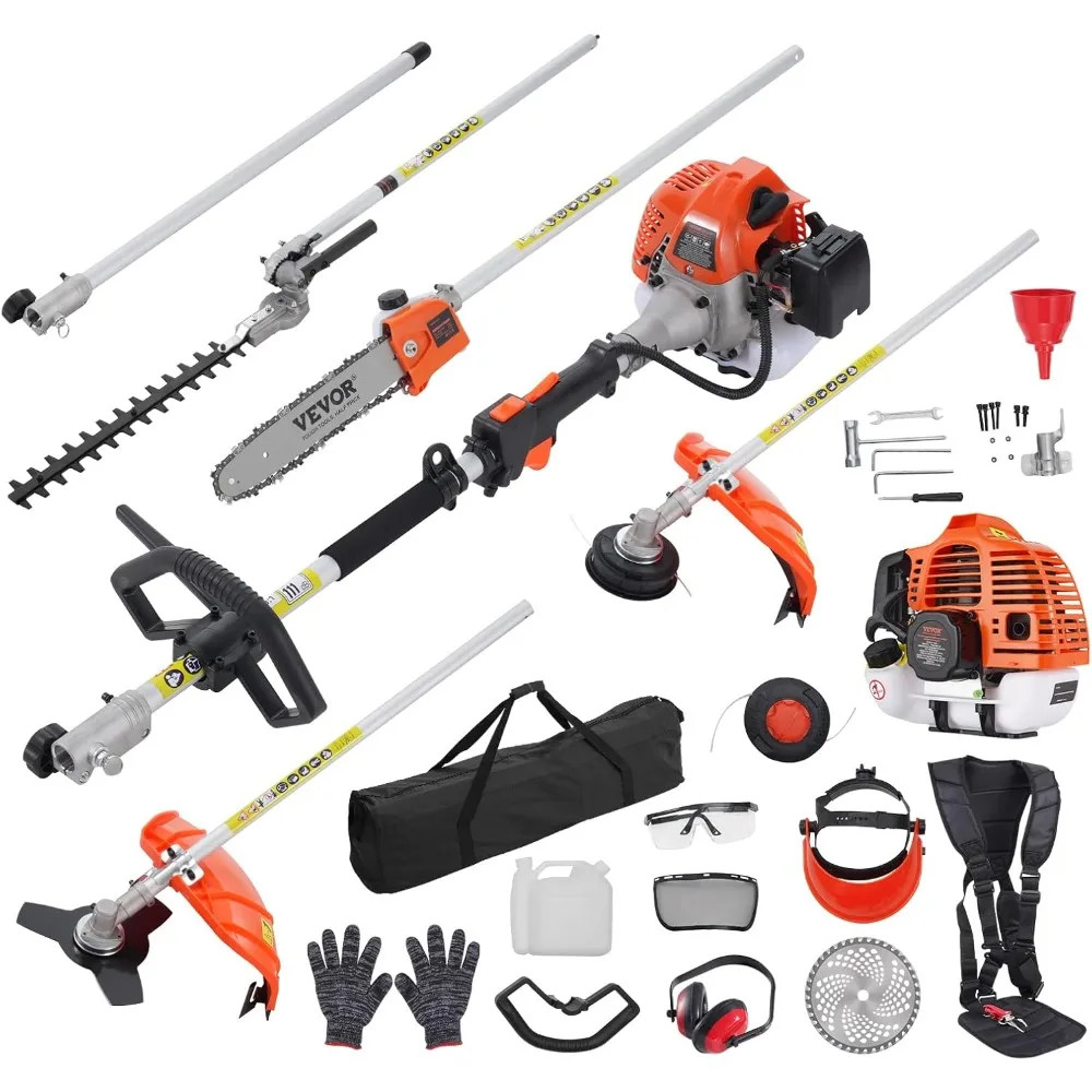26cc 2 Cycle Gas Powered Dual Sided Hedge Trimmer, Weed Eater, String Trimmer