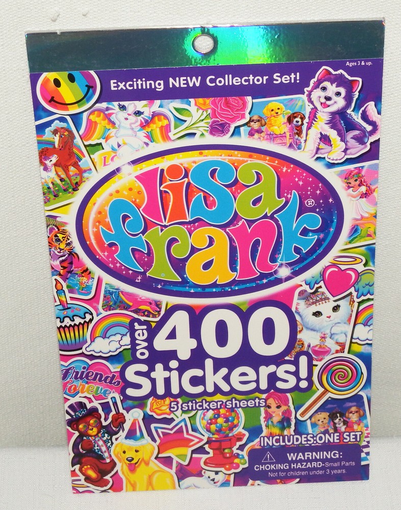 New Lisa Frank 5 Sticker Sheet Pad