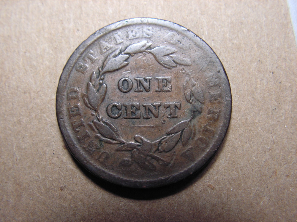 1839 Coronet Large Cent.