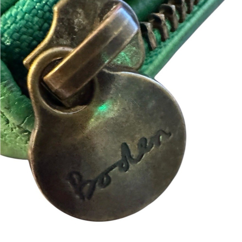 Boden Green and Blue Leather Wallet