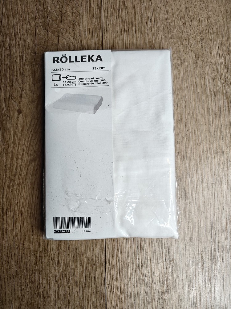 Ikea Rolleka Single Pillow Case White Damaged Package
