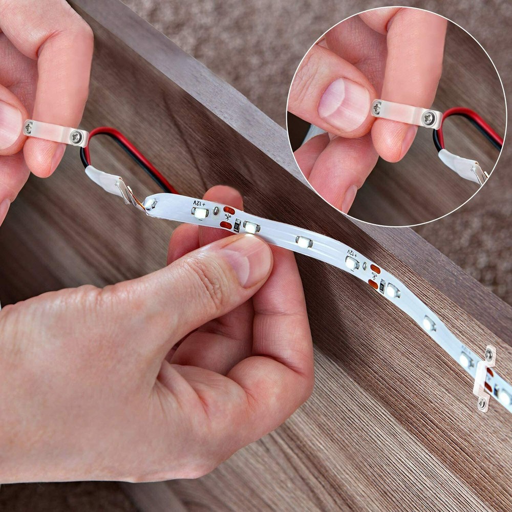 LED Strip Light Mounting Brackets , Silicon Fixed Clips with Screws