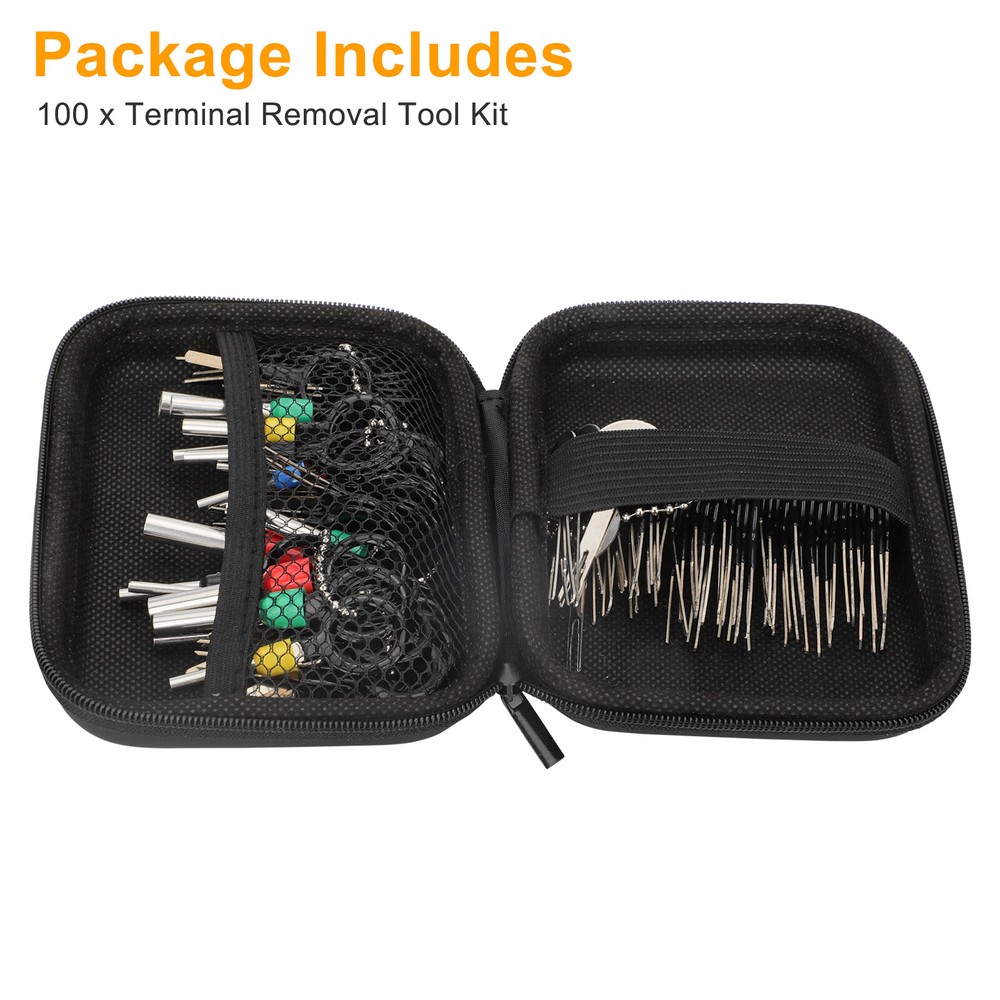 100*Pin Ejector Wire Kit Extractor Auto Terminal Removal Connector Puller Tool