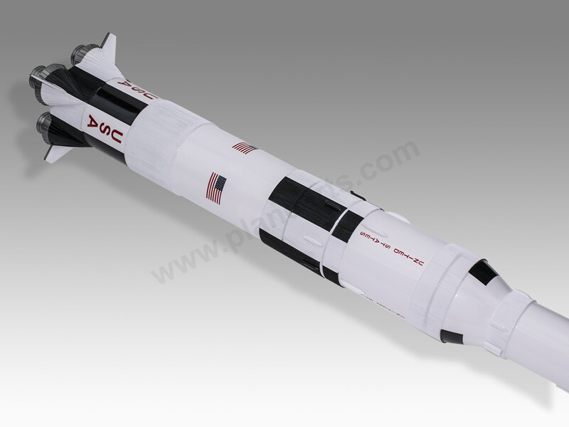 Saturn V NASA Apollo Moon Rocket Solid Wood Handmade Desktop Model