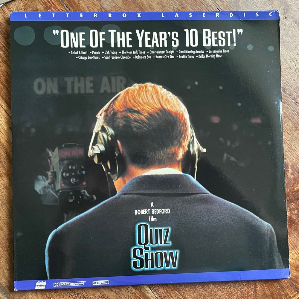 QUIZ SHOW - ROBERT REDFORD     MINT LASERDISC (TWO DISCS)