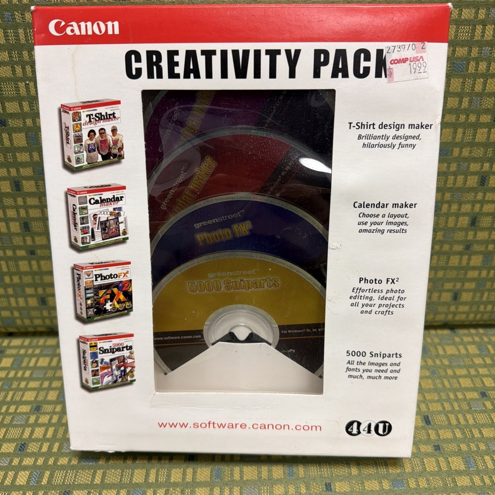 Canon Creativity Pack For PC - Windows - 4 CD Set - Sealed
