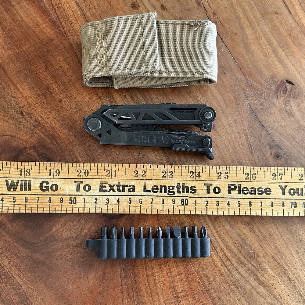GERBER--CENTER DRIVE--MULTI PLIER--w/ BITS--GERBER CASE-MILITARY--EDC SURVIVAL