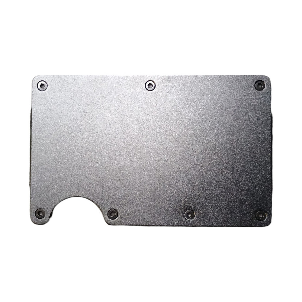 Gun Metal Slim RFID blocking Wallet for Men with Money Clip Solid Pattern