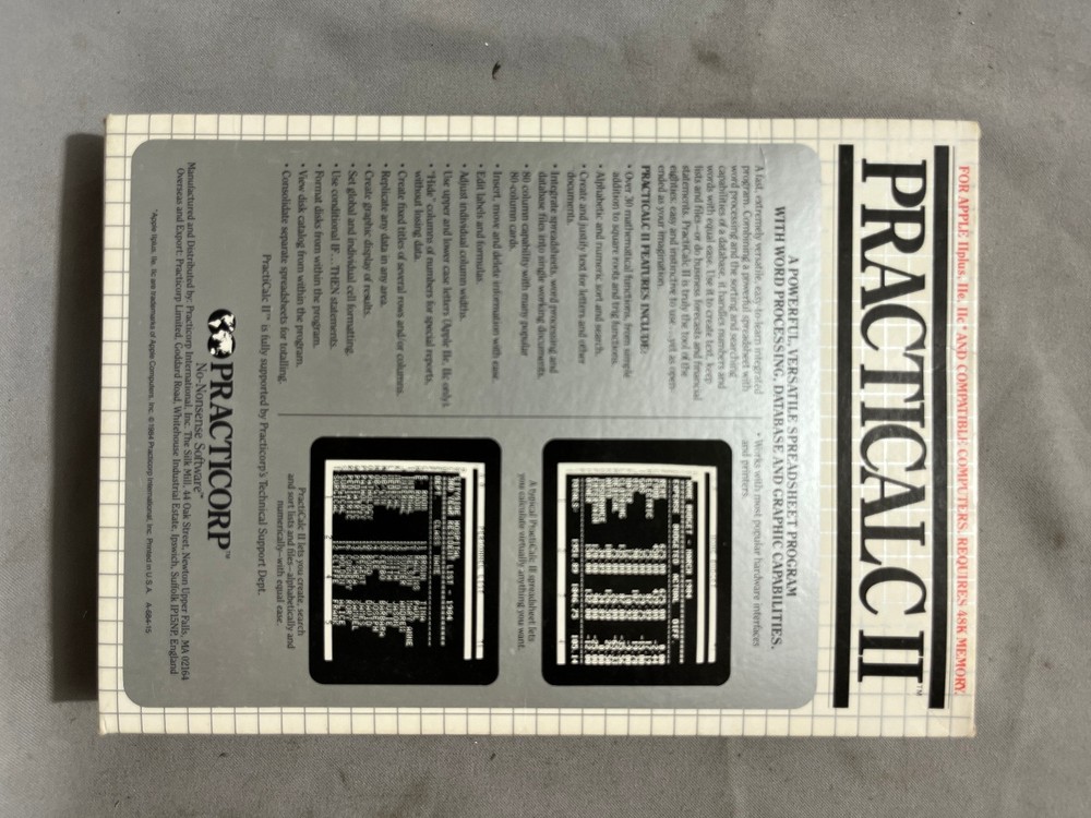Vintage PRACTICALC II Practicorp Spreadsheet S. Ruby Commodore 64 Disk Box 1984