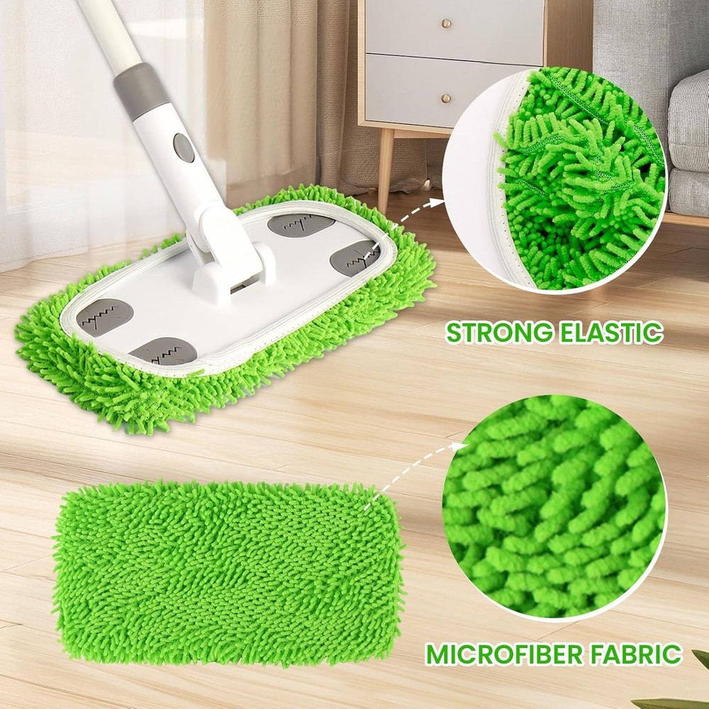 Lightweight Microfiber Sweeper Kit for Deep Cleaning Hardwoods, Tiles, Laminate