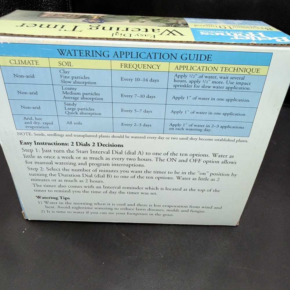 Better Homes Easy Dial Electronic WATERING TIMER