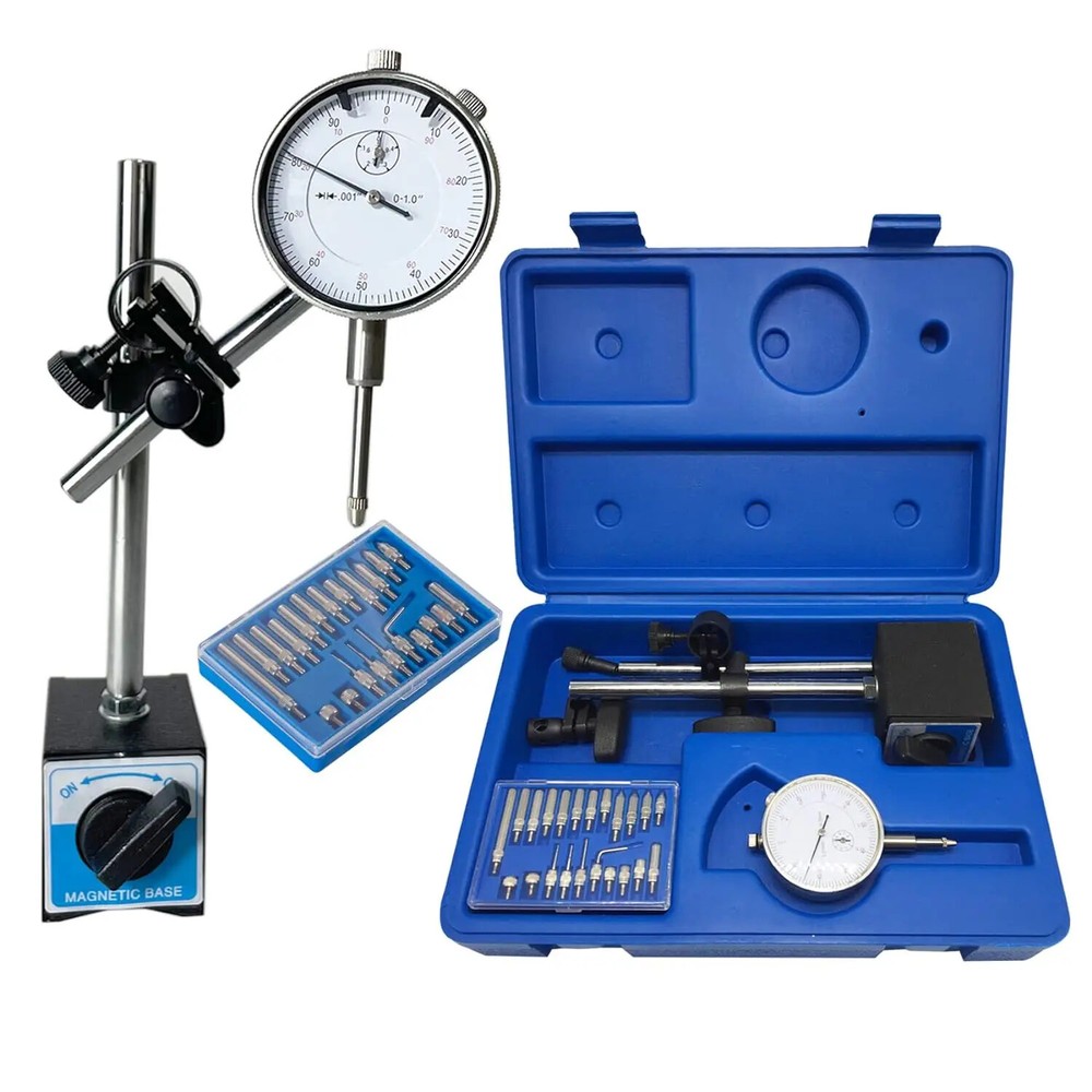 Dial Indicator with Magnetic Base and Point Precision Inspection Set