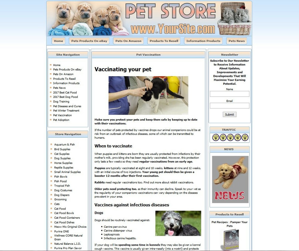 AMAZON STORE - Complete, Ready Made Pet Affiliate Website