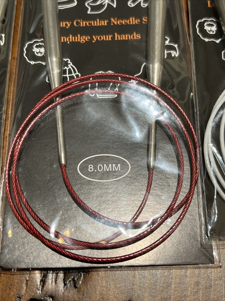 6 Various Fixed Circular Needles 2.75mm-10mm