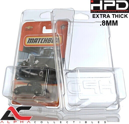 5-PACK HPD PROTECTOR CASE (MAINLINE) HOT WHEELS & MATCHBOX .8MM HEAVY DUTY