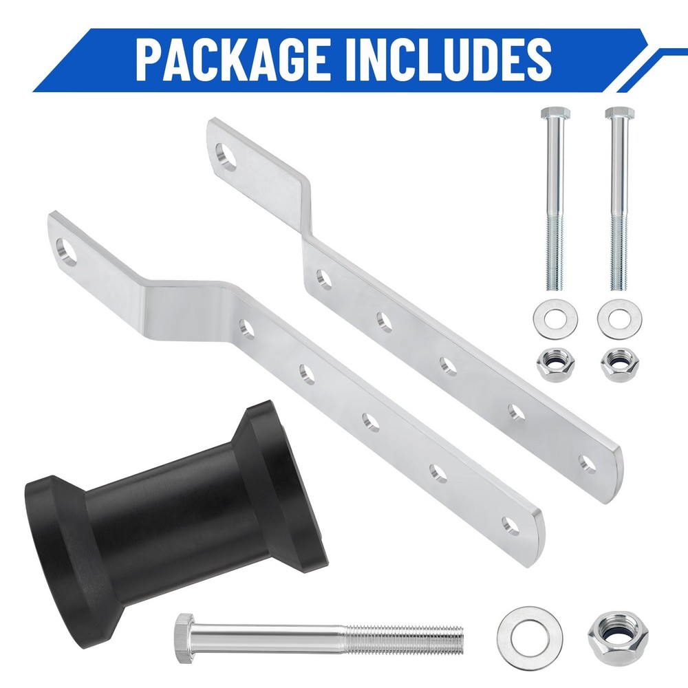 Updated 5" Boat Trailer Rollers with Brackets Black Adjustable Keel Roller Ass.