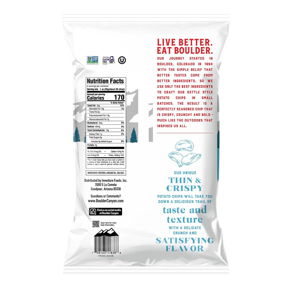 Thin & Crispy Classic Sea Salt Potato Chips, 6 OZ