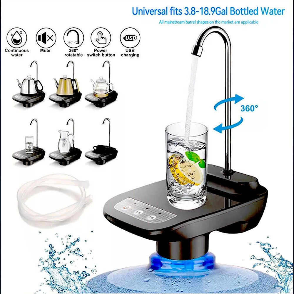 5 Gallon Water Bottle Switch Pump Electric Automatic Universal Dispenser USB NEW