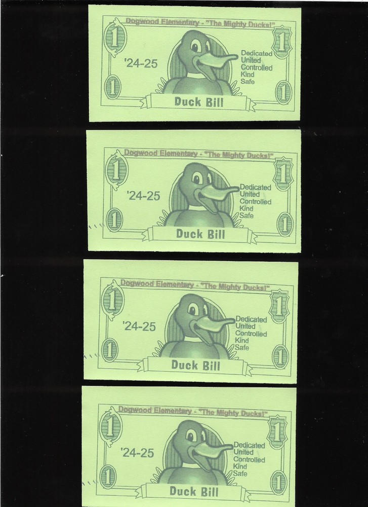 (10) " MIGHTY DUCKS " Bucks " DUCK BILL "