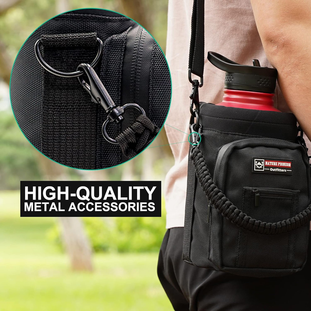 Adjustable Shoulder Strap Replacement Paracord Handle with Metal Hooks