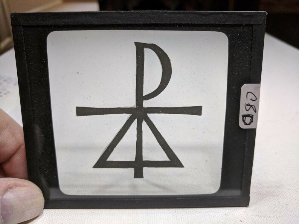 COLORED Glass Magic Lantern Slide CBD Oberammergau PASSION PLAY CHRIST #113