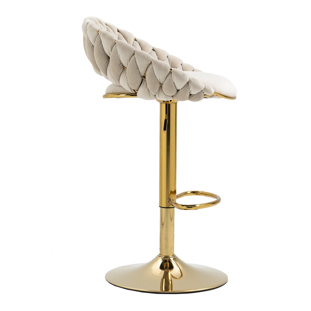 2PC COOLMORE Swivel Bar Stools: Adjustable, Footrest, Kitchen & Dining