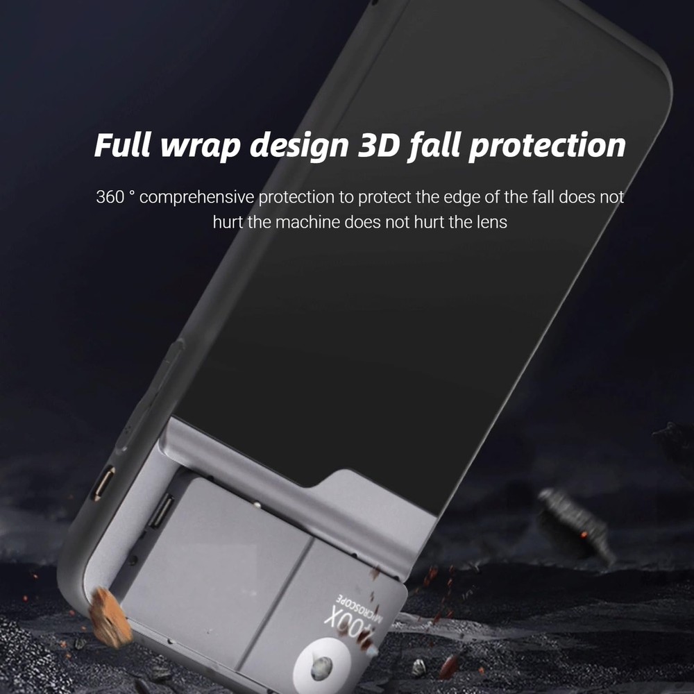 DAUERHAFT 400x Microscope Lens, Quick Focus Simple Phone Microscope Lens Chut...