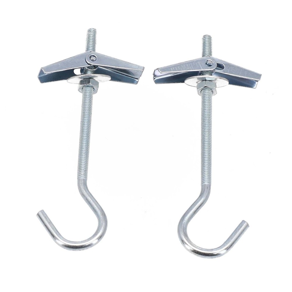 Ceiling Hook 2Pcs 90mm Finish Galvanized Steel Hangers Kit Organization