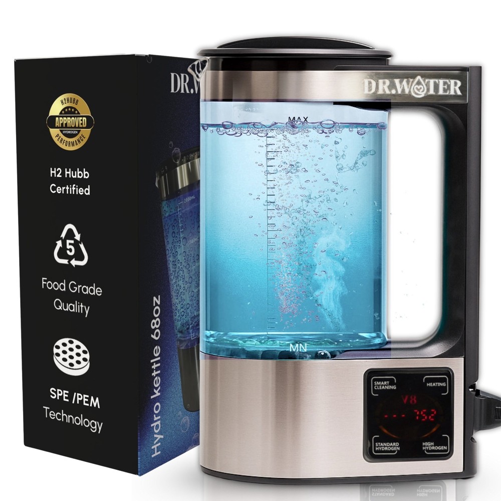 Dr.Water Hydro Kettle 2L Hydrogen Water Generator with SPE-PEM Electrolysis,