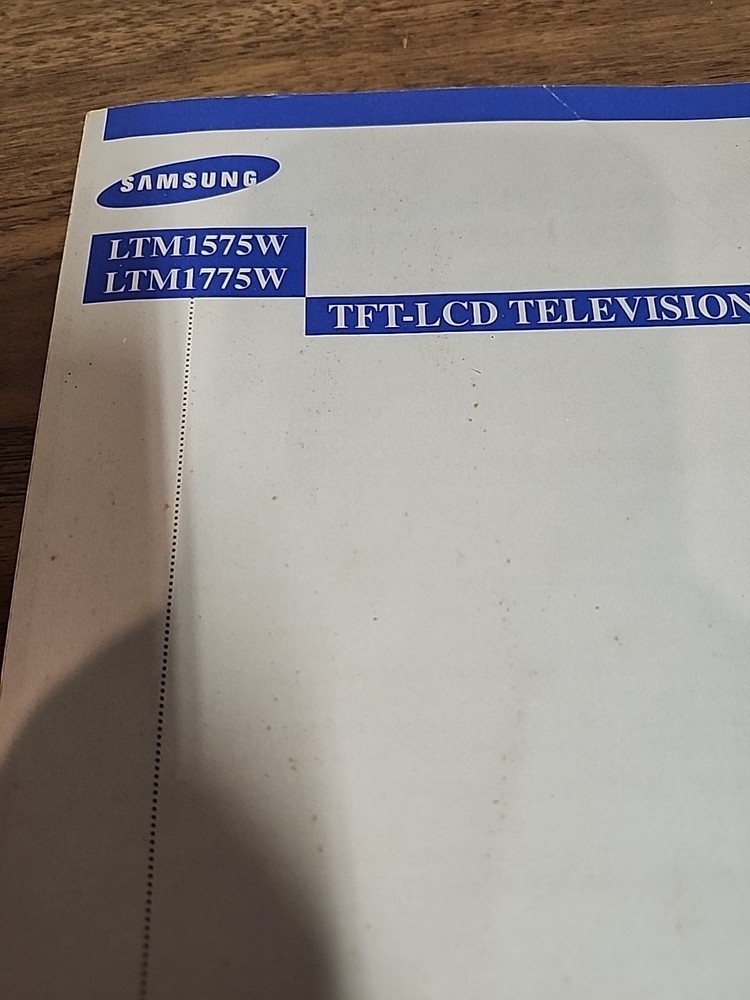 Samsung Tft-lcd Television Owners Instructions Book
