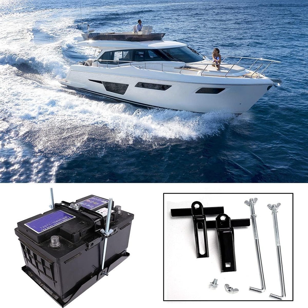 Universal Premium Adjustable Battery Hold Down for Tray, Universal...