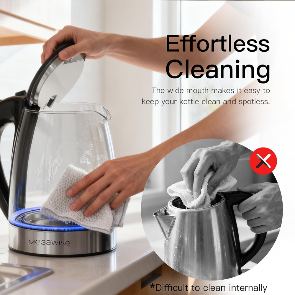 Electric Glass Kettle with Auto Shut-Off (1.8L)