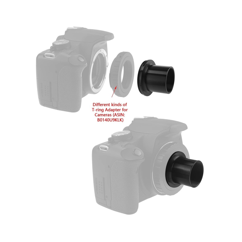 Astromania 1.25" Extendable Camera Adapter - for Either Prime-Focus Or Eyepie...