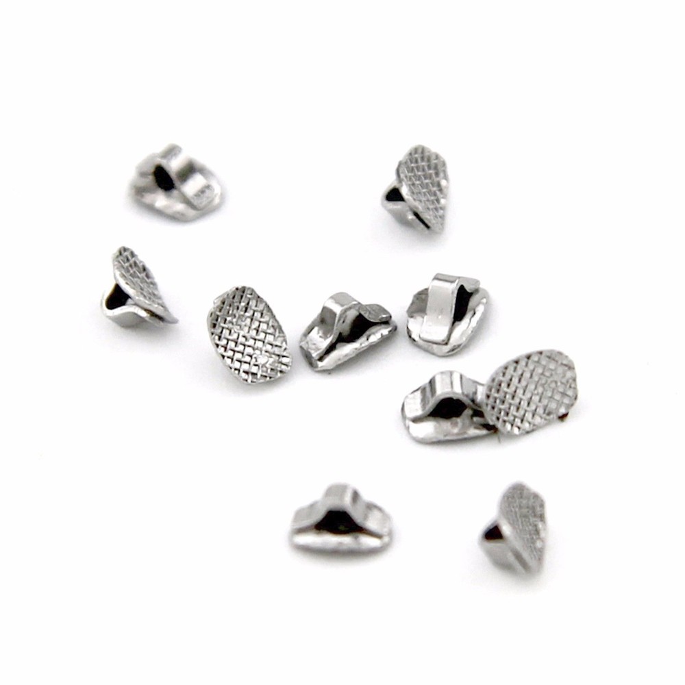 Dental Orthodontic Lingual Button Direct Bond Eyelet Rectangular/Round Mesh Base