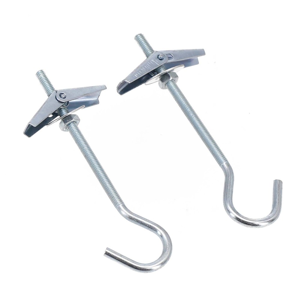 Ceiling Hook 2Pcs 90mm Finish Galvanized Steel Hangers Kit Organization