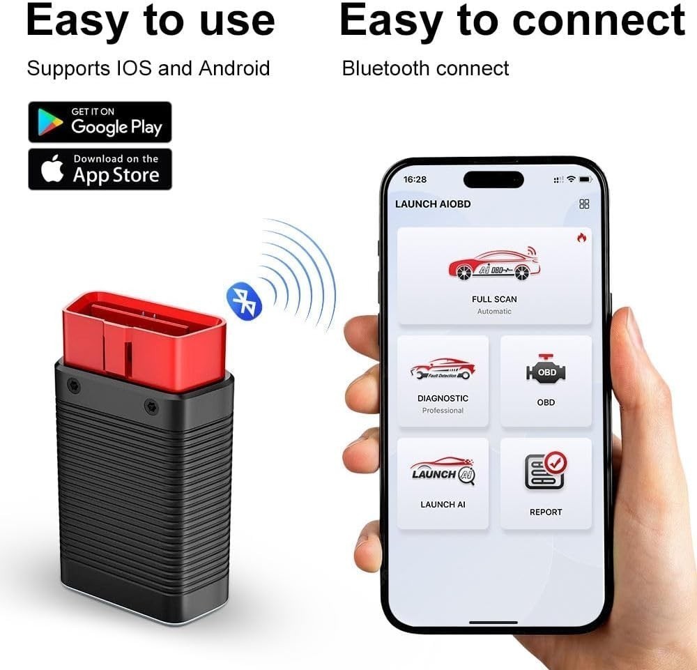 *LAUNCH AIOBD Car Diagnostic Tool Full System Bluetooth OBD2 Code Reader Scanner