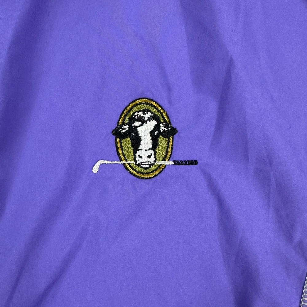 Peter Millar Element Wind Pullover Jacket Purple Golf Windbreaker Size L
