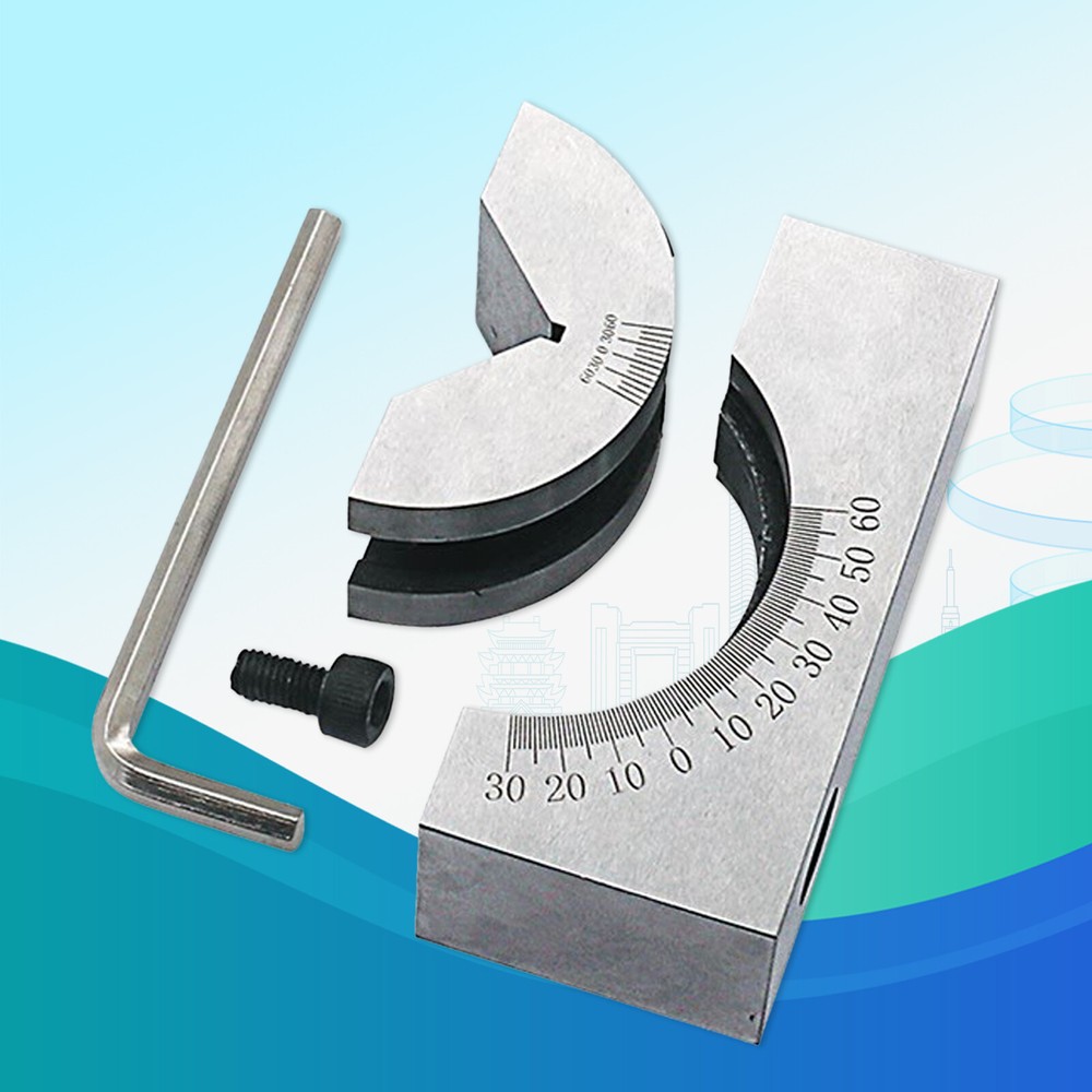NEW Toolmaker Gauge Micro Adjustable 0°-60° Angle V Block Milling Setupwith Box
