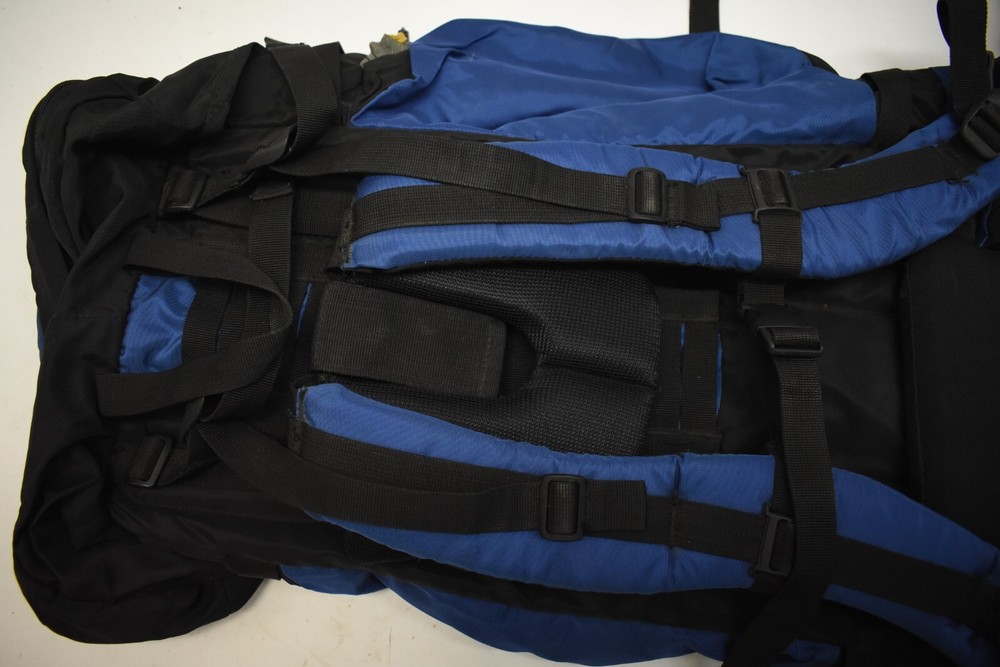 Jansport Internal Frame Large Hiking Camping Backpack Blue/Grey/Black